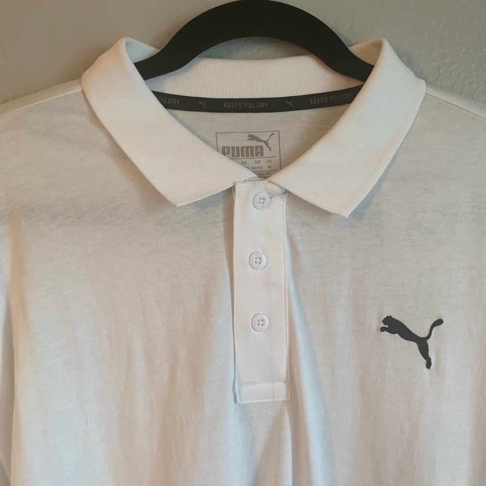 Puma dryCELL White Short Sleeve Jersey Polo
